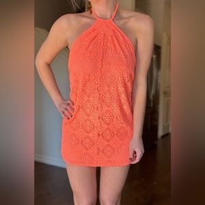 Lovers + Friends - Mini Halter Dress (Coral)